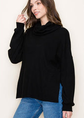 Slouchy Waffle Cowl Tops - 2 Colors!