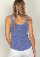 Acid Wash Fitted Tank Tops - 6 Colors!