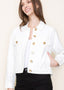 White Cotton Twill Jacket