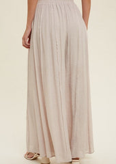 Simply Stunning Wide Leg Raw Edge Lined Pants - 4 Colors!