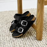 Birkenstock Arizonia Big Buckle Sandal - Black - The Nines