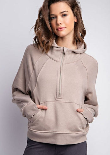 French Terry Cropped Zip Hoodie - 3 Colors!