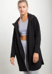 Mono B Zip Up Long Hooded Cardigan - 3 Colors!